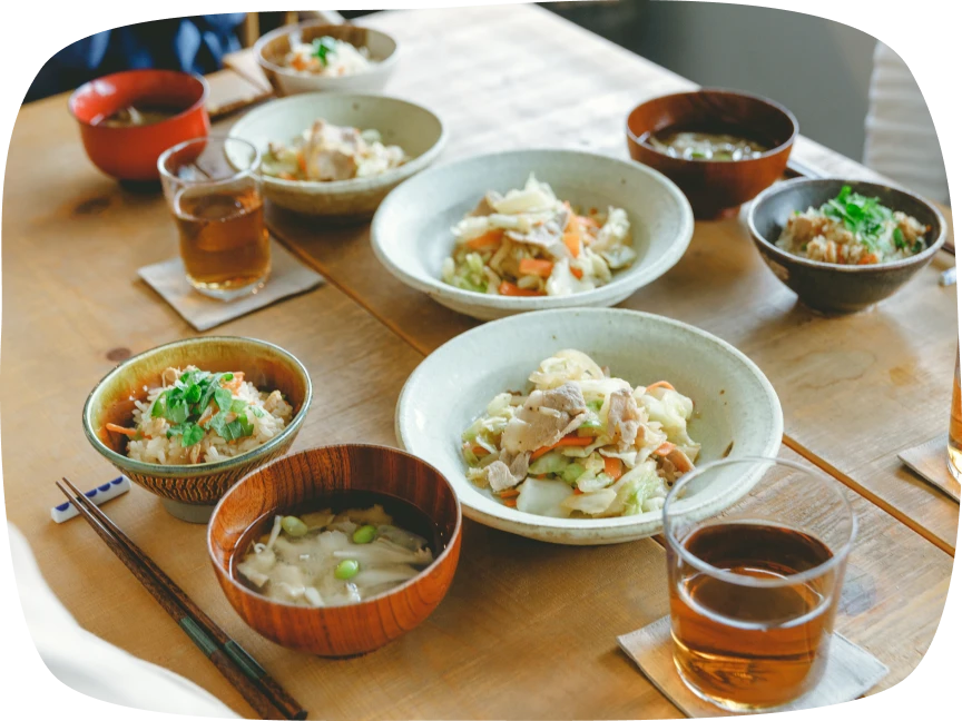 約48種類/週のメニューで献立に悩まない！